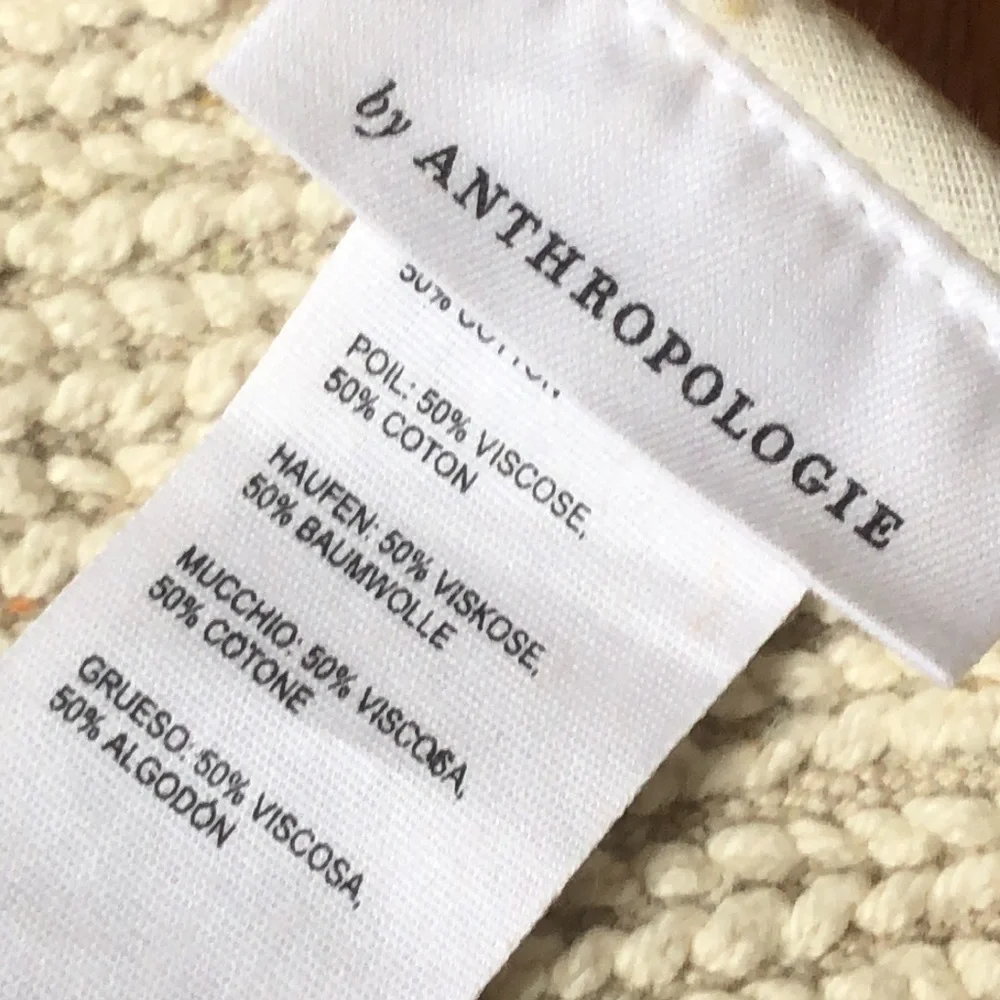 Anthro Tufted Cecily Bath Mat Ivory